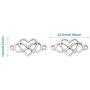 Fashewelry 50Pcs Antique Silver Heart Knot Charm Links Tibetan Double Loops Hollow Heart Pendant Connectors 13x24.5mm for DIY Jewelry Making