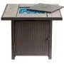 BALI OUTDOORS Propane Gas Fire Pit Table, 32 inch 50,000 BTU Square Gas Firepits for Outside, Brown BALI OUTDOORS Propane Gas Fire Pit Table, 32 inch 50,000 BTU Square Gas Firepits for Outside, Brown