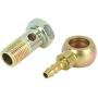 X AUTOHAUX 12mm Banjo Hose Barb Bolt Fittings Banjo Bolt Washer Kit Bronze Tone Metal for Motorcycle Car