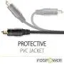FosPower (6 Feet, 2 Pack) 24K Gold Plated Toslink to Mini Toslink Digital Optical S/PDIF Audio Cable with Metal Connectors & Strain-Relief PVC Jacket