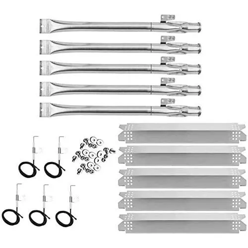 BBQ Future Grill Parts Kit for Nexgrill 5 Burner 720-0888, 720-0888N, Nexgrill 4 Burner 720-0830H Gas Grill, Stainless Heat Plates, Burners and Ignition Electrode, 5-Pack BBQ Future Grill Parts Kit for Nexgrill 5 Burner 720-0888, 720-0888N, Nexgrill 4 Burner 720-0830H Gas Grill, Stainless Heat Plates, Burners and Ignition Electrode, 5-Pack