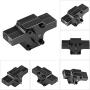 Dilwe RC Car Gear Box, Aluminium Alloy Remote Control Gear Box with Screws for WPL 1/16 Military Truck RC Car Upgraded Part RC Model Accessory(Black)