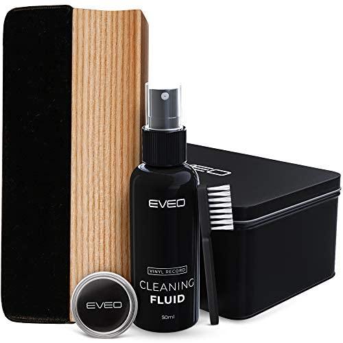 Record Cleaner - 4 in 1 Vinyl Record Cleaner Kit - Includes Ultra-Soft Velvet Brush, XL Cleaning Liquid, Brush Cleaner and Turntable Stylus Cleaning Gel - Vinyl Records Collection Cleaning Kits