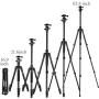 MACTREM Professional Camera Tripod with Phone Mount, 62'' DSLR Tripod for Travel, Super Lightweight and Reliable Stability, Ball Head Tripod Detachable Monopod with Carry Bag (Black)