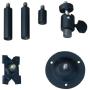 VideoSecu 2 Pack 2-6 inch Metal Wall Ceiling Mounts Adjustable Pan Tilt Video Camera Mounting Brackets with Ceiling Clip for CCTV DVR Home Installation Surveillance System 1SG