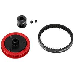 UXELY 1/10 RC Belt Drive Transmission Gears System, RC Car Crawler Axial Upgrade DIY Parts, Stable Belt Drive Transmission Gears, for SCX10 90046