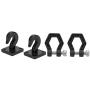 keenso 2PCS Metal Trailer Hook Parts Fit for SCX10 90046 Trx4 D90 1/10 RC Climbing Car Accessory( Black)