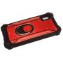 Compatible with Samsung Galaxy A10e SM-A102 - Aluminum Metal Hybrid Phone Case with Stand - ZY0 Red