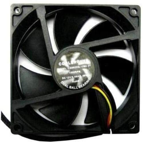 Coolerguys Dual Ball Bearing 12v 3pin Fan (92x25mm, Low Speed)
