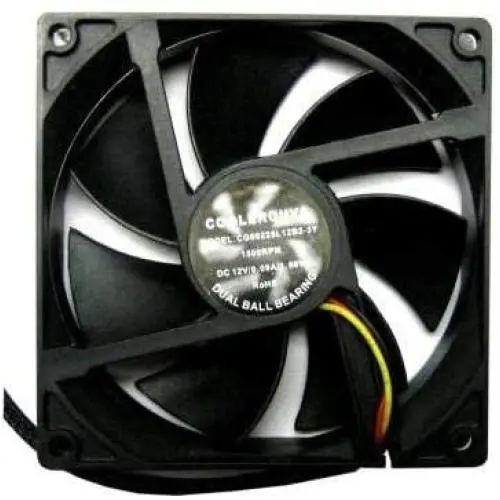 Coolerguys Dual Ball Bearing 12v 3pin Fan (92x25mm, Low Speed) Coolerguys Dual Ball Bearing 12v 3pin Fan (92x25mm, Low Speed)