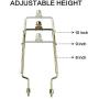 Lamp Harp Holder lamp shade parts 8 9 10 inch lampshade adapter 3/8 IP Standard E14 E26 E27 Light Base UNO Fitter Adapter Converter Finial Set Adjustable Works with Most of Lamp Style Gold