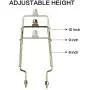 Lamp Harp Holder lamp shade parts 8 9 10 inch lampshade adapter 3/8 IP Standard E14 E26 E27 Light Base UNO Fitter Adapter Converter Finial Set Adjustable Works with Most of Lamp Style Gold