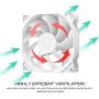 uphere 120mm White Case Fan Long Life for PC Computer Case Cooling 3-Pack(12WT3-3)