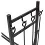 SSLine 30'' Metal Firewood Rack Log Holder with Tool Set Indoor Fireplace Wood Storage Rack Outdoor Deck Fire Wood Holder Organizer for Firepit Stove