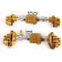 Tbest RC Front Rear Axle, Front Rear Axle RC Car Accessory Modification Parts Fit for Traxxas4 Trx4 Car