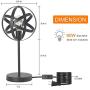 Upgrade Industrial Globe Table Lamp, Metal Spherical Desk Lamp for Nightstand, Vintage Edison Reading Lamp for Bedroom, Living Room, Dorm, E26 by LIUSUN LIULU