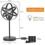 Upgrade Industrial Globe Table Lamp, Metal Spherical Desk Lamp for Nightstand, Vintage Edison Reading Lamp for Bedroom, Living Room, Dorm, E26 by LIUSUN LIULU