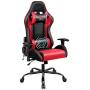 Rimiking Massage Computer Gaming Chair-High Back Bonded Leather Desk Swivel Racing Chair Adjustable Armrest Ergonomic with Soft Headrest&Backrest Red