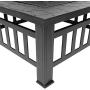 Bonnlo 32” Fire Pit Outdoor Wood Burning Table Backyard, Terrace, Patio, Camping - Includes Mesh Spark Screen Top, Waterproof Cover and Poker