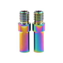 Yaruijia Titanium Alloy Bolt V Brake Bosses Post Ultralight M8 M10 Pitch 1.25mm MTB BMX Bike Service Parts (M8x1.25mm, Rainbow)