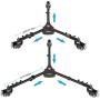 Neewer Photography Tripod Dolly, Heavy Duty with Larger 3-inch Rubber Wheels, Adjustable Leg Mounts and Carry Bag for Tripods, Light Stands for Photo Video Lighting, Load up to 50 pounds