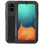 Simicoo Samsung A21 Metal Bumper Military Rugged Case with Screen Protector Silicone Full Body Hybrid Solid Shockproof Heavy Duty Armor Defender Tough Back Cover for Samsung A21 (Black, A21)