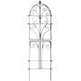 H Potter Garden Trellis for Climbing Plants Iron Metal Outdoor Scroll Wall Decor or Flowers Roses Vine Ivy Clematis GAR214 Large