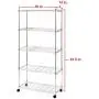 Seville Classics 5-Tier Steel Wire Shelving with Wheels, 30'' W x 14'' D x 60'' H, Plated Steel Seville Classics 5-Tier Steel Wire Shelving with Wheels, 30'' W x 14'' D x 60'' H, Plated Steel