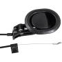 Reliable Recliner Replacement Parts - Complete Universal Small Oval Black Plastic Pull Recliner Handle 3'' by 3.5'' with Cable and S / Z Hook Exposed Cable Length (4.75'') Total Length is Medium at 36'' fits Ashley and Major Recliner Brands Couch Style Pu