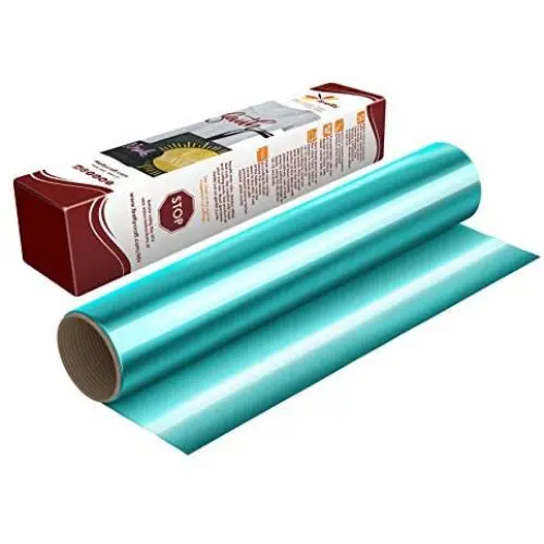 Firefly Craft Elastic Foil Aqua Heat Transfer Vinyl Sheet | Metallic Aqua HTV Vinyl | Foil Aqua Iron On Vinyl for Cricut and Silhouette | Mirror Style Heat Press Vinyl for Shirts - 12'' x 20'' Sheet Firefly Craft Elastic Foil Aqua Heat Transfer Vinyl Sheet | Metallic Aqua HTV Vinyl | Foil Aqua Iron On Vinyl for Cricut and Silhouette | Mirror Style Heat Press Vinyl for Shirts - 12'' x 20'' Sheet