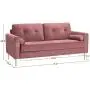 VASAGLE Sofa, Couch for Living Room, Velvet Surface, for Apartment, Small Space, Solid Wood Frame, Metal Legs, Easy Assembly, Mid-Century Modern Design, 71.3 x 32.3 x 33.9 Inches, Pink ULCS002P01 VASAGLE Sofa, Couch for Living Room, Velvet Surface, for Apartment, Small Space, Solid Wood Frame, Metal Legs, Easy Assembly, Mid-Century Modern Design, 71.3 x 32.3 x 33.9 Inches, Pink ULCS002P01