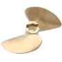 Mxfans Dia 4mm Shaft Center Hole RC Boat 2 Leaves Brass Propeller Dia 37mm P1.4