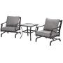 Grand patio 3 Piece Patio Conversation Set, Outdoor Cushion Rocking Chairs with Table (3 PCS)