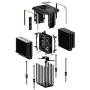 Cooler Master AMD Wraith Ripper ThreadRipper TR4 High Performance CPU Air Cooler, Addressable RGB Threadripper logo’s display, 7 Heat Pipes, Dual Tower Heatsink, Wraith Armor Air-Guide