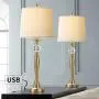 BOBOMOMO USB Metal Crystal Table Lamp 28 Set of 2 Modern Living Room Bedroom Nightstand Bedside Desk Lamp(Gold) BOBOMOMO USB Metal Crystal Table Lamp 28 Set of 2 Modern Living Room Bedroom Nightstand Bedside Desk Lamp(Gold)