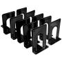 Bookends, Metal Bookends Book Ends for Office Nonskid Heavy Duty Book Ends for Shelves Black 6.69 x 4.9 x 4.3in, 5 Pair/10 Piece