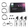 Philips Hue Lily White & Color Outdoor Spot Light Base kit (Hue Hub required), 3 Spot Lights with power supply + mount, Works with Alexa, HomeKit & Google Assistant