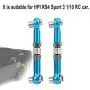 T best RC Steering Linkage Rod, 2Pcs Metal Front Rear Steering Linkage Rods for HPI RS4 Sport 3 1/10 Upgrade Accessories(Blue)