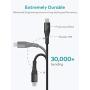 Xcentz iPhone Charger 10ft, MFi Certified Lightning Cable, Braided Nylon High-Speed iPhone Cable with Premium Metal Connector for iPhone 11/X/XS/XR/XS Max/8/7/6/5S/SE, iPad Mini/Air, Black