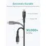 Xcentz iPhone Charger 10ft, MFi Certified Lightning Cable, Braided Nylon High-Speed iPhone Cable with Premium Metal Connector for iPhone 11/X/XS/XR/XS Max/8/7/6/5S/SE, iPad Mini/Air, Black