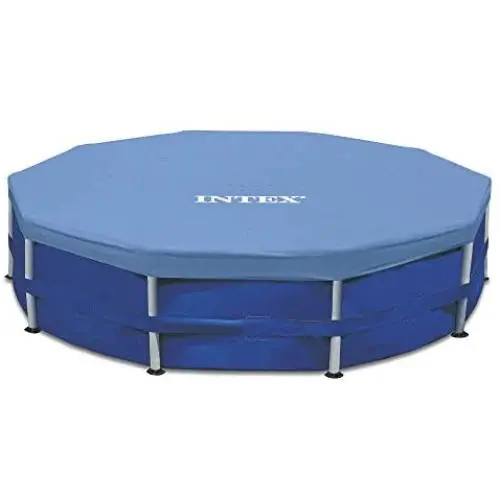 Intex Round Metal Frame Pool Cover, Blue, 15 ft Intex Round Metal Frame Pool Cover, Blue, 15 ft
