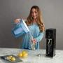 ZeroWater ZP-006-4, 6 Cup Water Filter Pitcher with Water Quality Meter,White and Blue
