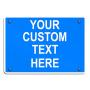 Aluminum Weatherproof Metal Sign Multiple Sizes Custom Personalized Text Here Blue White Notice Travel Horizontal Street Signs 10x7Inches
