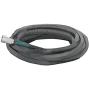 Aqua Joe AJFJH25-PRO Fiberjacket Garden Hose w/Metal Fittings and Twist Nozzle, 600 Max PSI Rating