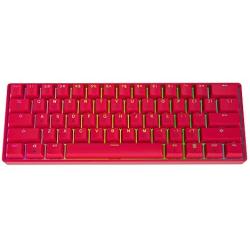 GK61s Mechanical Gaming Keyboard - 61 Keys Multi Color RGB Illuminated LED Backlit Wired Programmable for PC/Mac Gamer (Gateron Mechanical Black, Red)