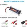 Tenergy 7.2V Battery Pack High Capacity 6-Cell 3000mAh NiMH Flat Battery Pack, Replacement Hobby Battery for RC Car, RC Truck, RC Tank, RC Boat with Standard Tamiya Connector, 2-Pack