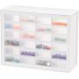 IRIS USA, Inc DPC-24 24 Drawer Sewing And Craft Parts Cabinet, 19.5 Inch By 15.5 Inch By 7 Inch, White (587631)