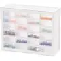 IRIS USA, Inc DPC-24 24 Drawer Sewing And Craft Parts Cabinet, 19.5 Inch By 15.5 Inch By 7 Inch, White (587631)