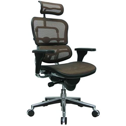 Eurotech Ergohuman Mesh Chair - High-Back Chair With Headrest - Copper