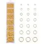 HooAMI 1450pcs Gold Plated Open Jump Rings 3mm 4mm 5mm 6mm 7mm 8mm 10mm Box Set for DIY Jewelry Making Findings HooAMI 1450pcs Gold Plated Open Jump Rings 3mm 4mm 5mm 6mm 7mm 8mm 10mm Box Set for DIY Jewelry Making Findings